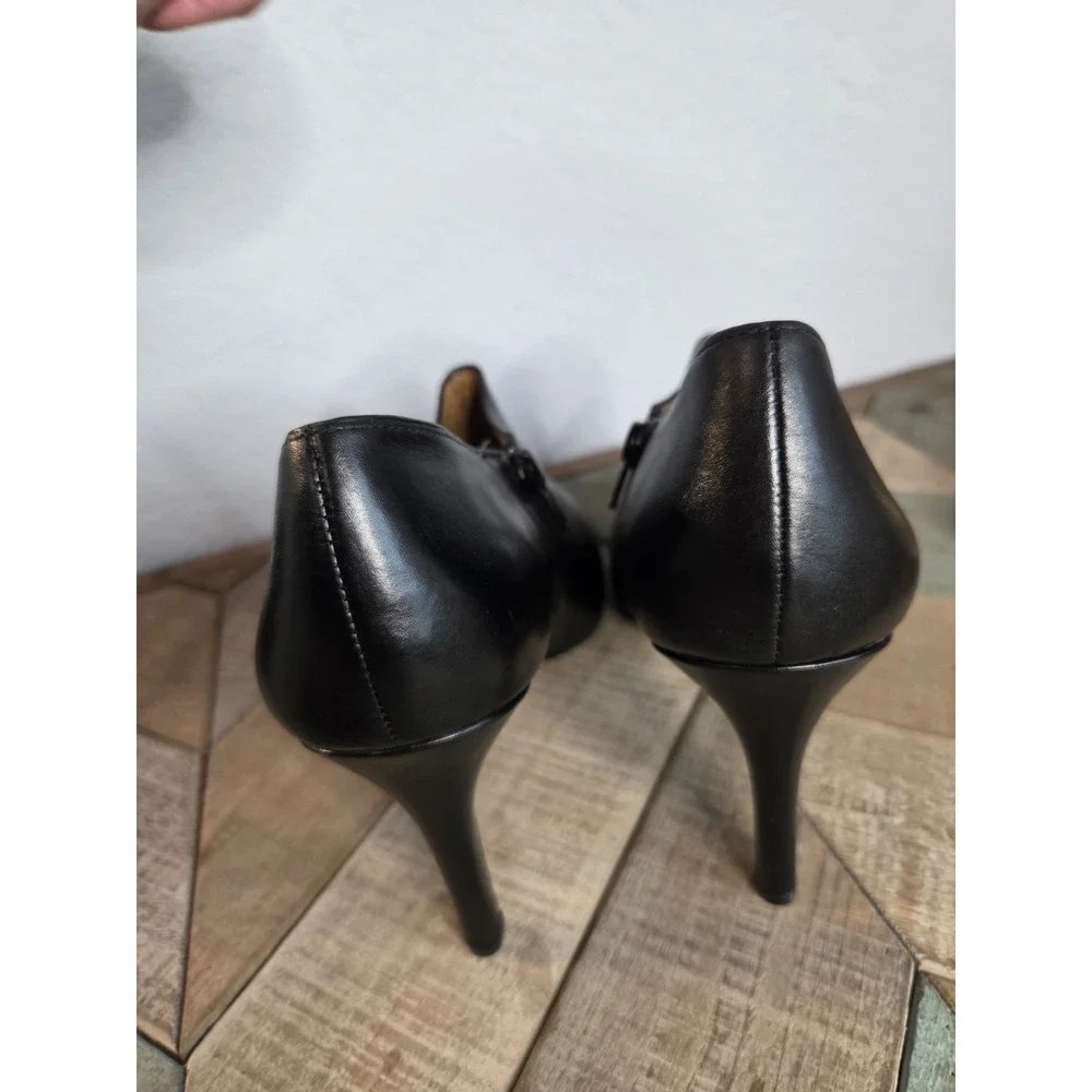 Coach Seneca Women's Leather Stiletto Ankle Boots Booties‎ Shoes Brown Size 9.5B